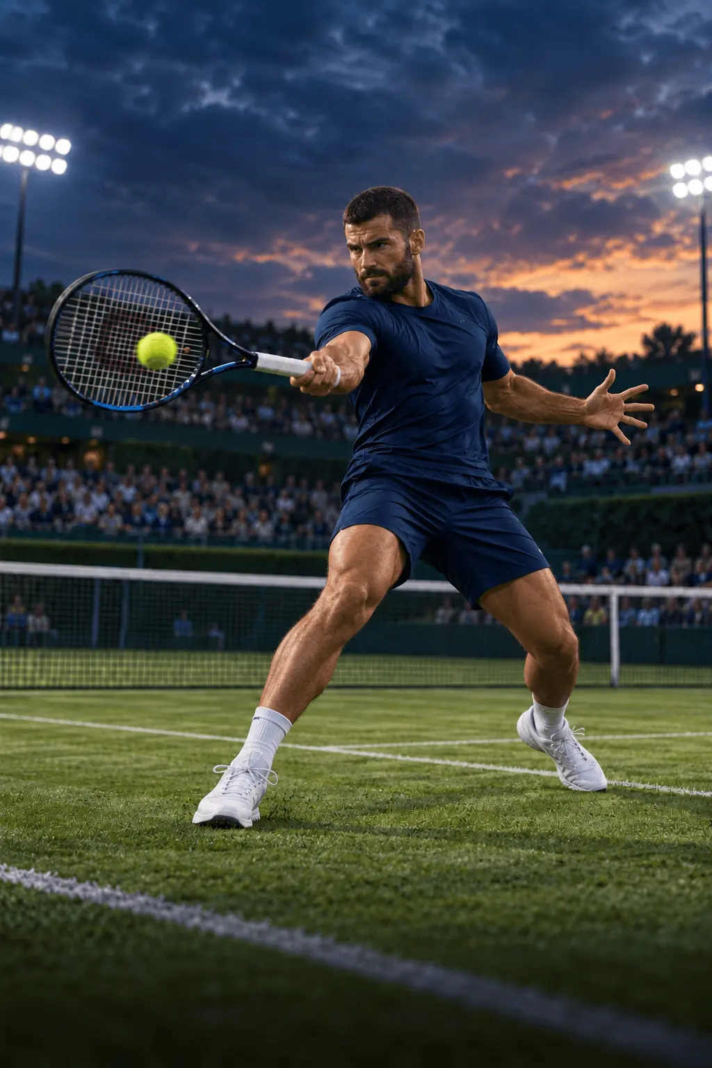 Original AI-created promotional artwork for Tennis highlights
