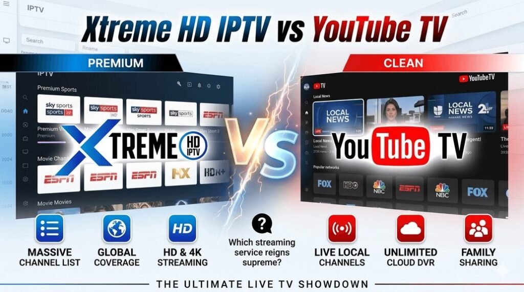 Xtreme HD IPTV vs YouTube TV: Which Is Better in 2026?