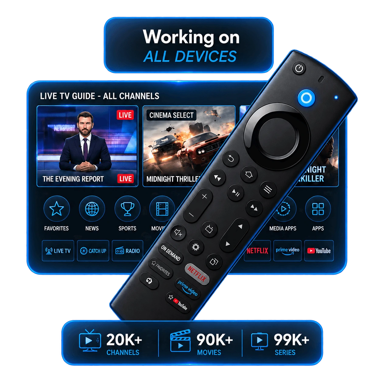 Compatible TVs, phones, tablets and streaming devices